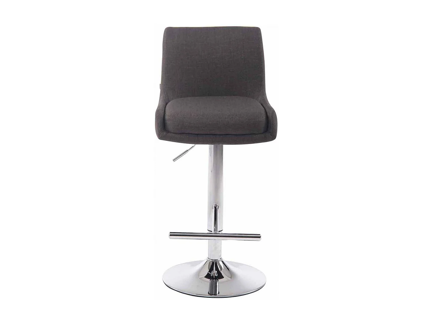 Lot de 2  Tabouret de bar - Tissu & Métal - Gris foncé - Club