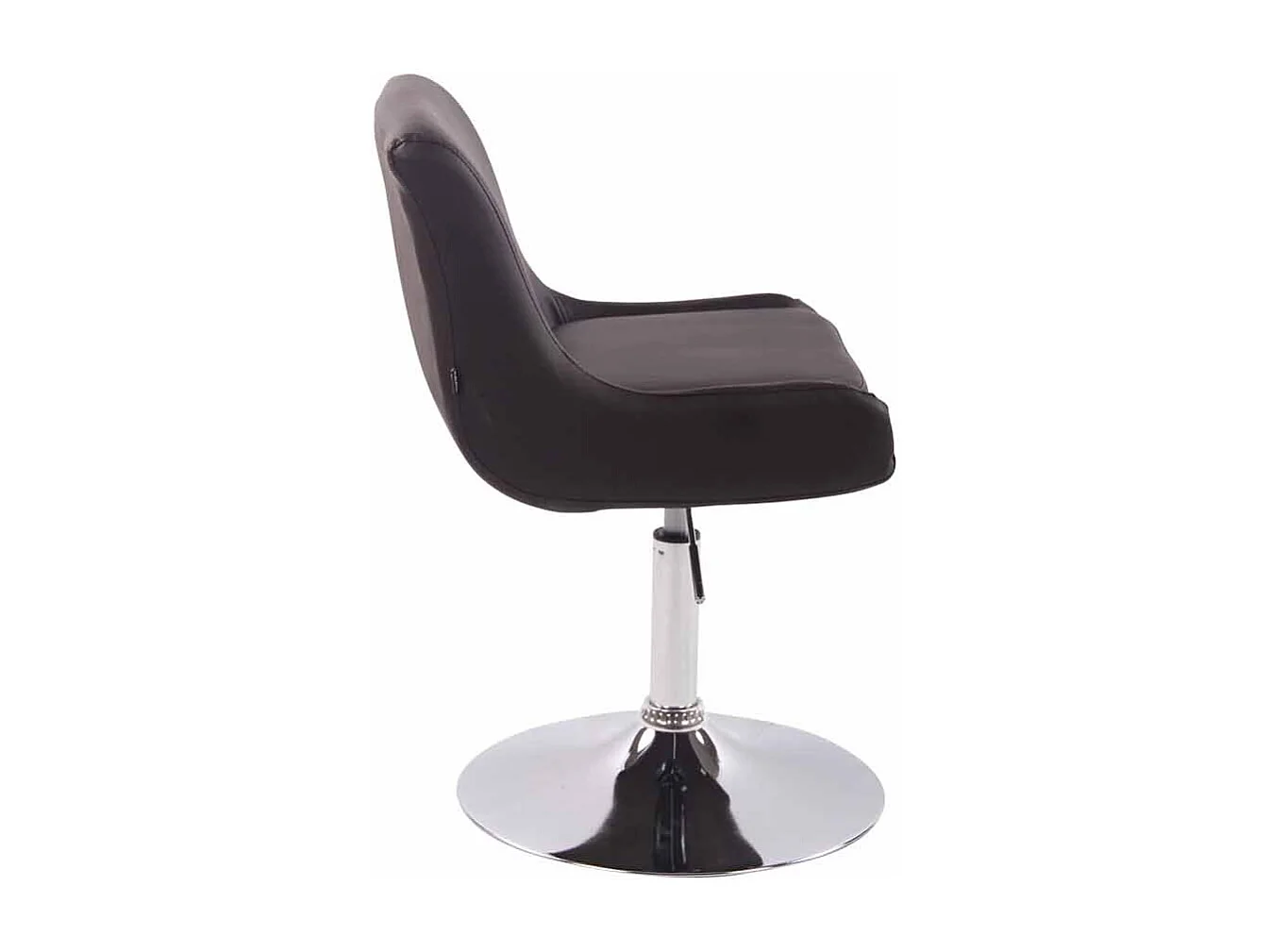 Chaise longue - Similicuir & Blanc - Marron - Club