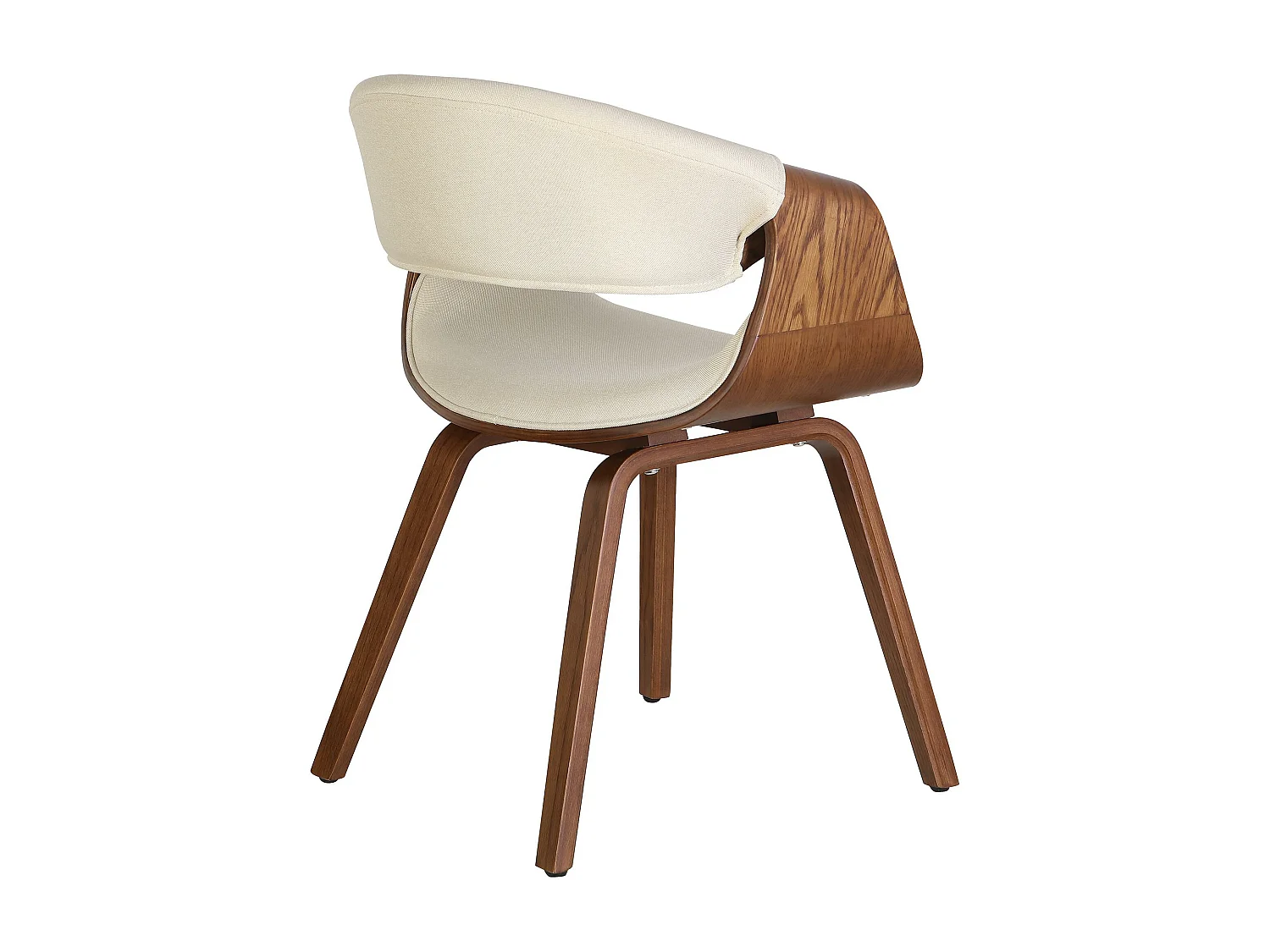 Lot de 2  chaise salle à manger - Tissu - Chêne / Crèmes - Foley