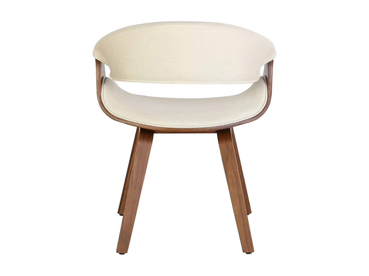 Lot de 2  chaise salle à manger - Tissu - Chêne / Crèmes - Foley