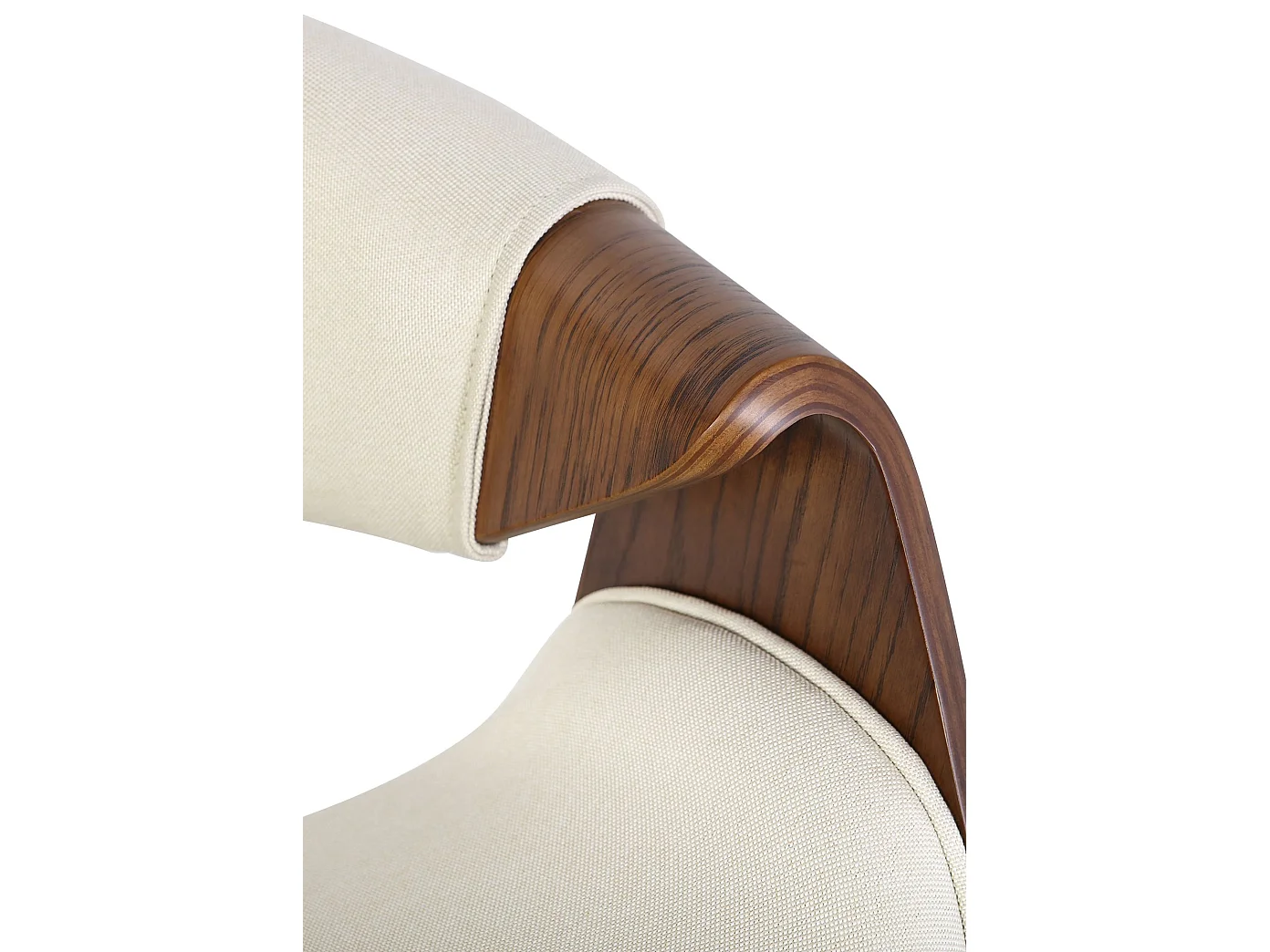 Lot de 2  chaise salle à manger - Tissu - Chêne / Crèmes - Foley