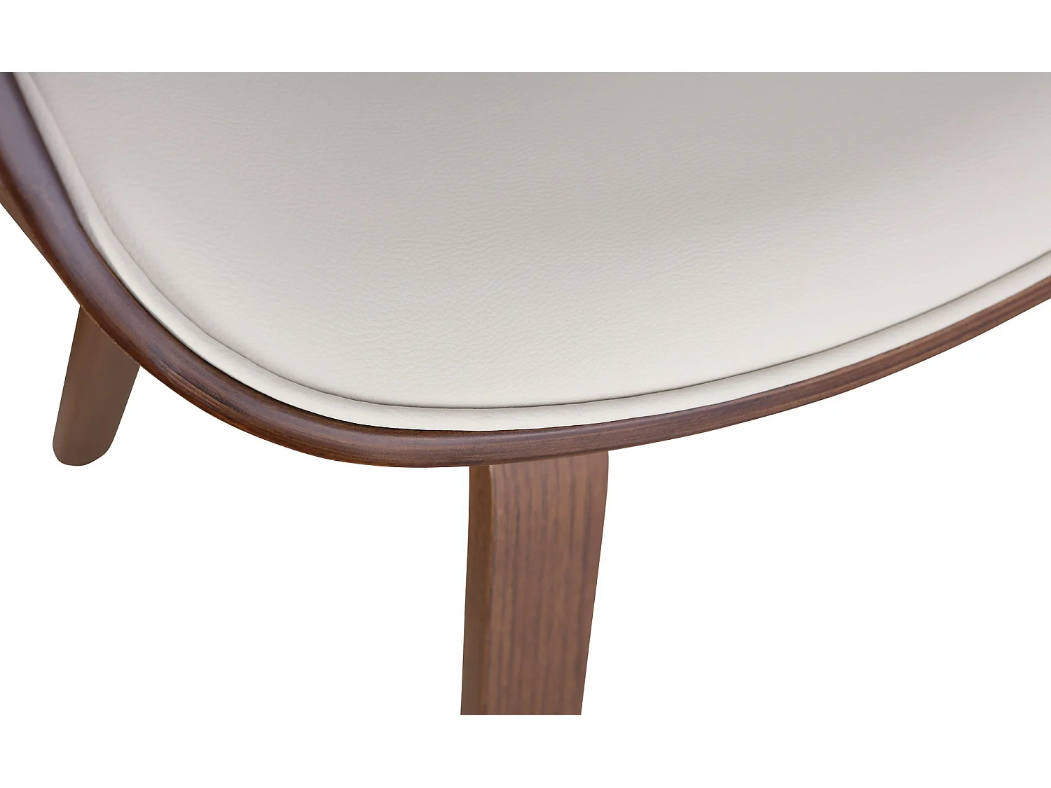 Lot de 2  chaise salle à manger - Similicuir - Chêne / Crèmes - Foley