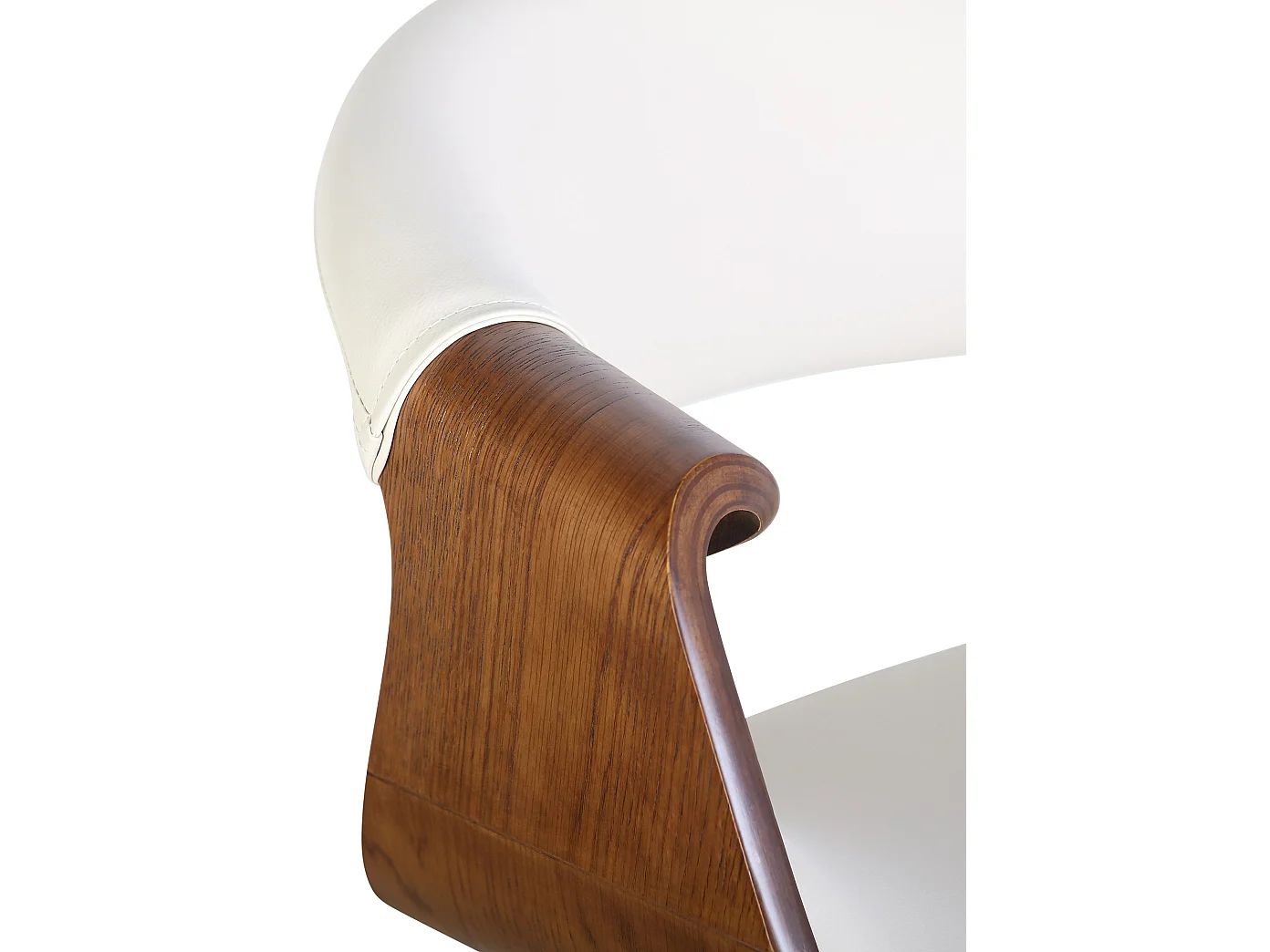 Lot de 2  chaise salle à manger - Similicuir - Chêne / Crèmes - Foley