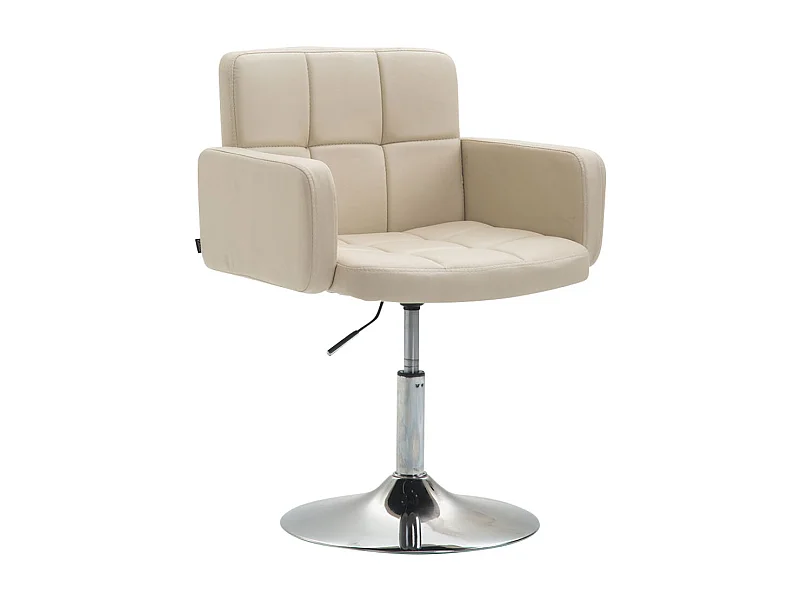 Chaise longue - Similicuir & Noyer - Crème - Los Angeles