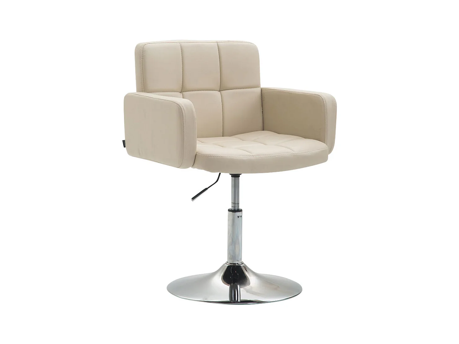 Chaise longue - Similicuir & Noyer - Crème - Los Angeles