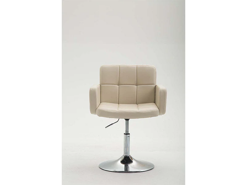 Chaise longue - Similicuir & Noyer - Crème - Los Angeles