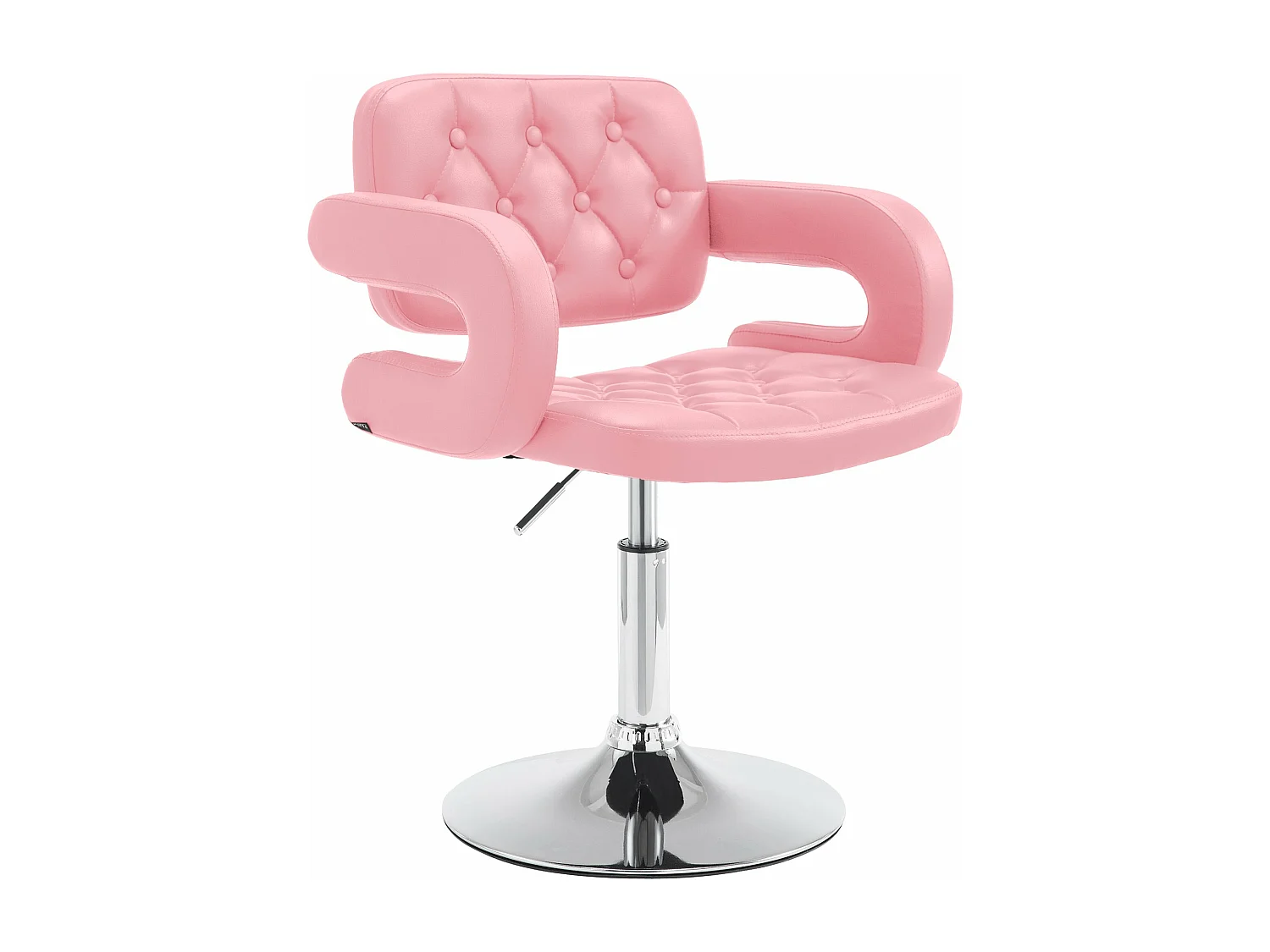 Chaise longue - Similicuir & Antique clair - Rose - Dublin