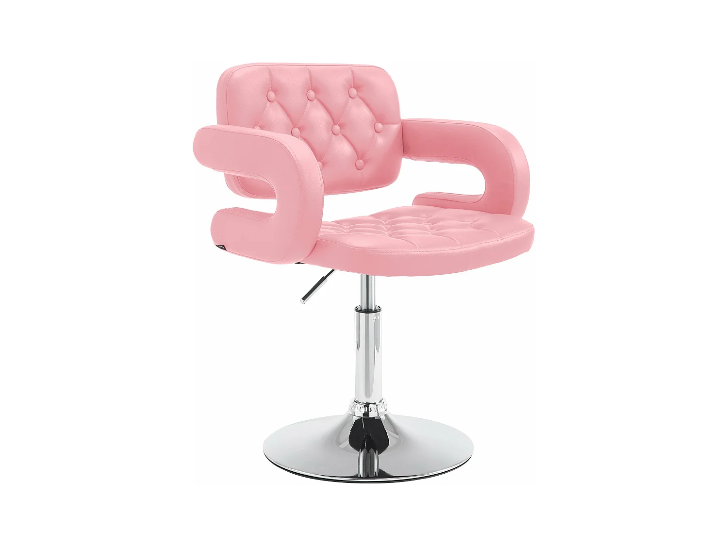 Chaise longue - Similicuir & Antique clair - Rose - Dublin