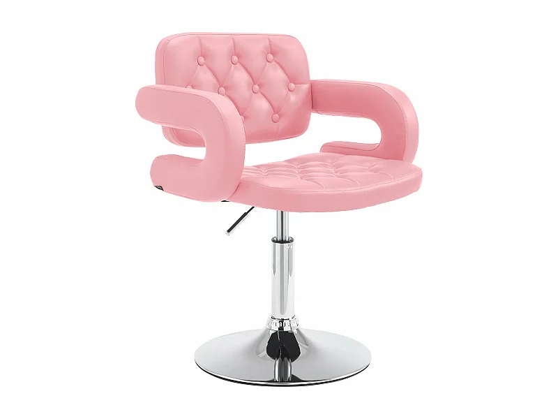 Chaise longue - Similicuir & Antique clair - Rose - Dublin