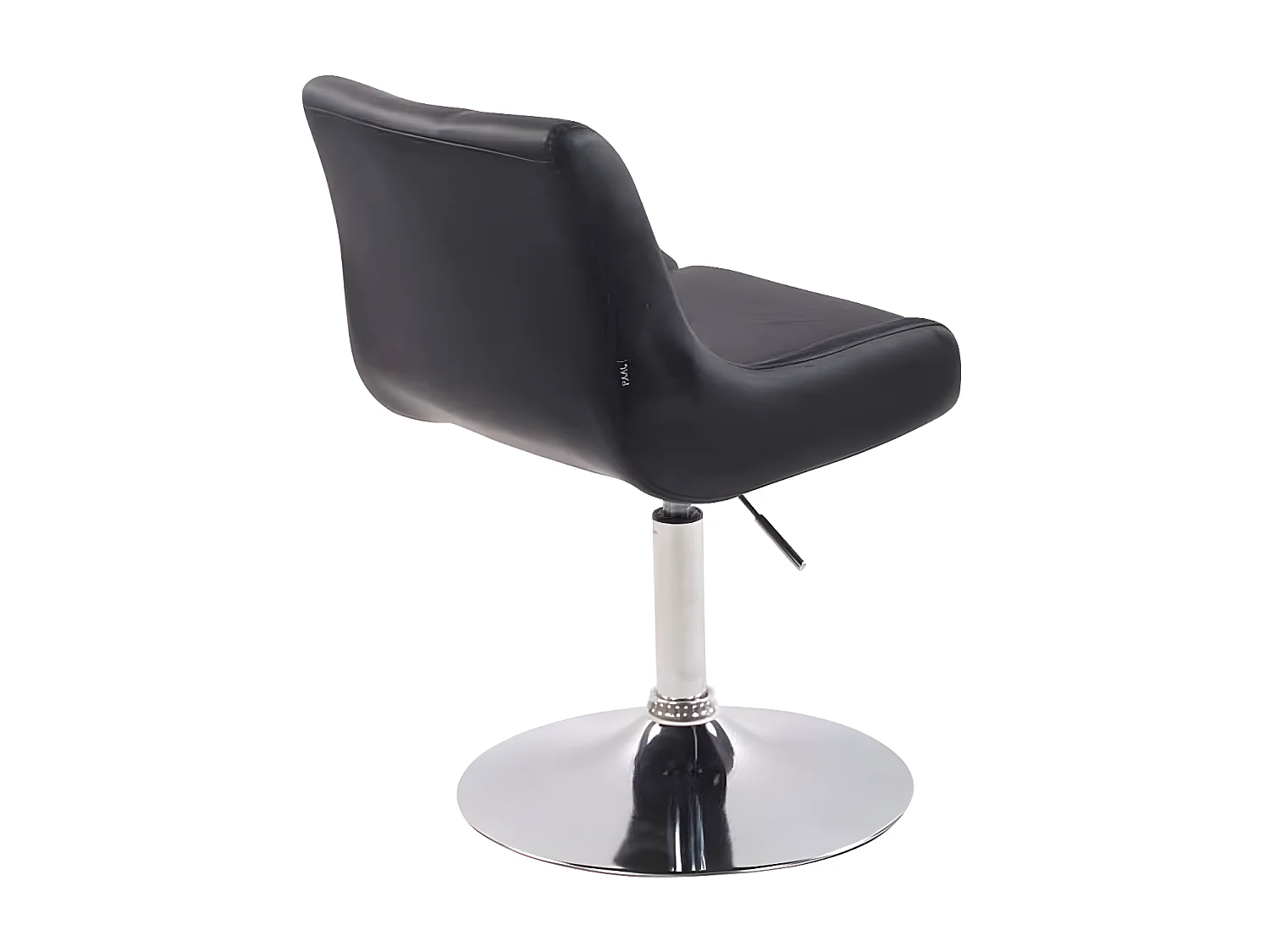 Chaise gondole - Similicuir & Métal chromé - Noir - Club