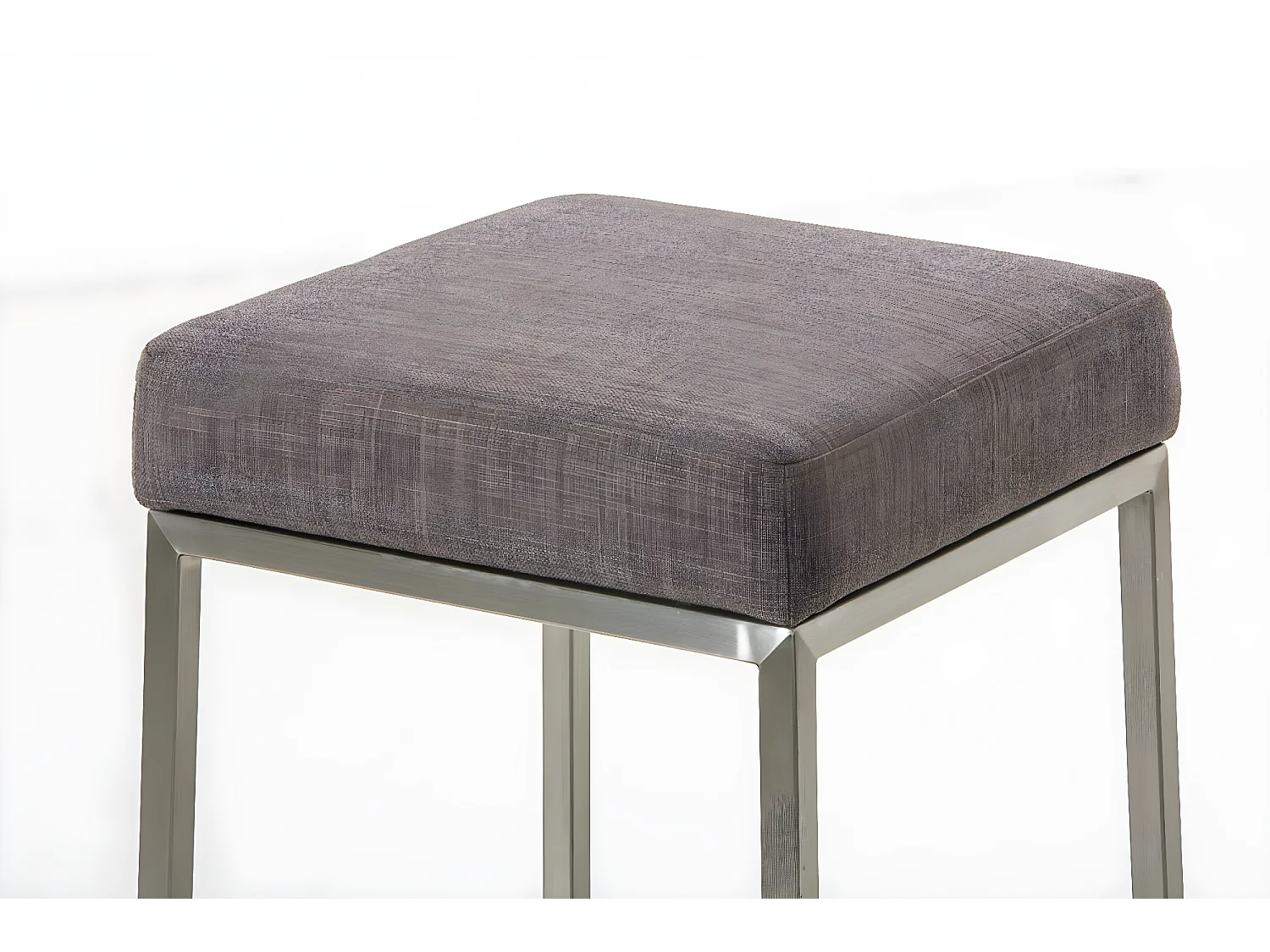 Tabouret de bar - Tissu & Acier inoxydable - Gris - Montreal 85