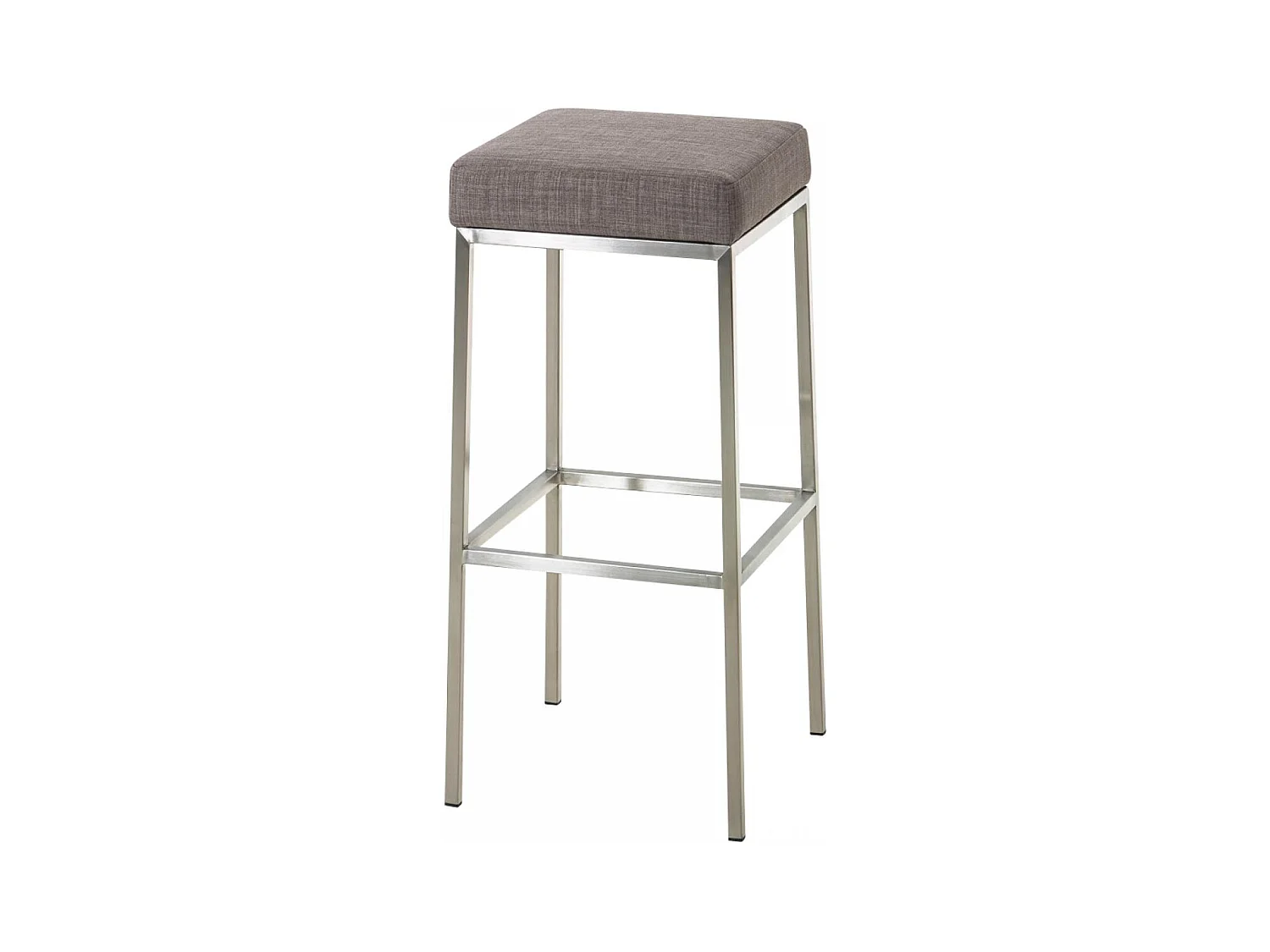 Tabouret de bar - Tissu & Acier inoxydable - Gris - Montreal 85