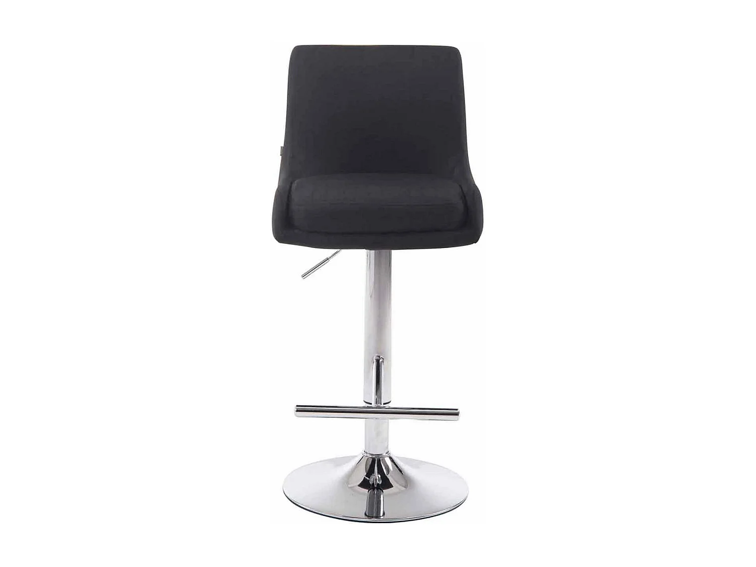 Lot de 2  Tabouret de bar - Similicuir & Métal - Noir - Club