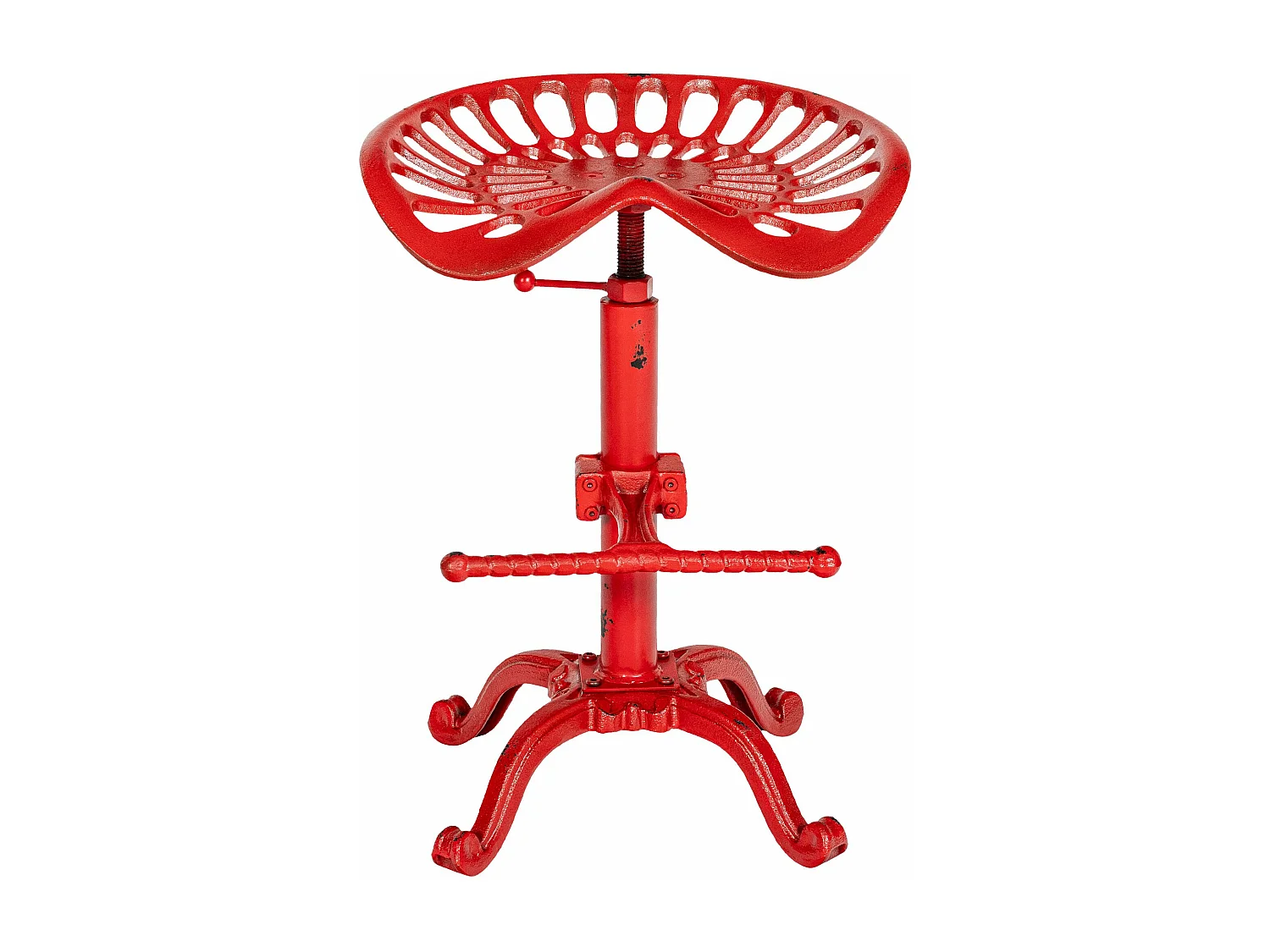 Tabouret de bar - Métal & Noir - Rouge - Butch