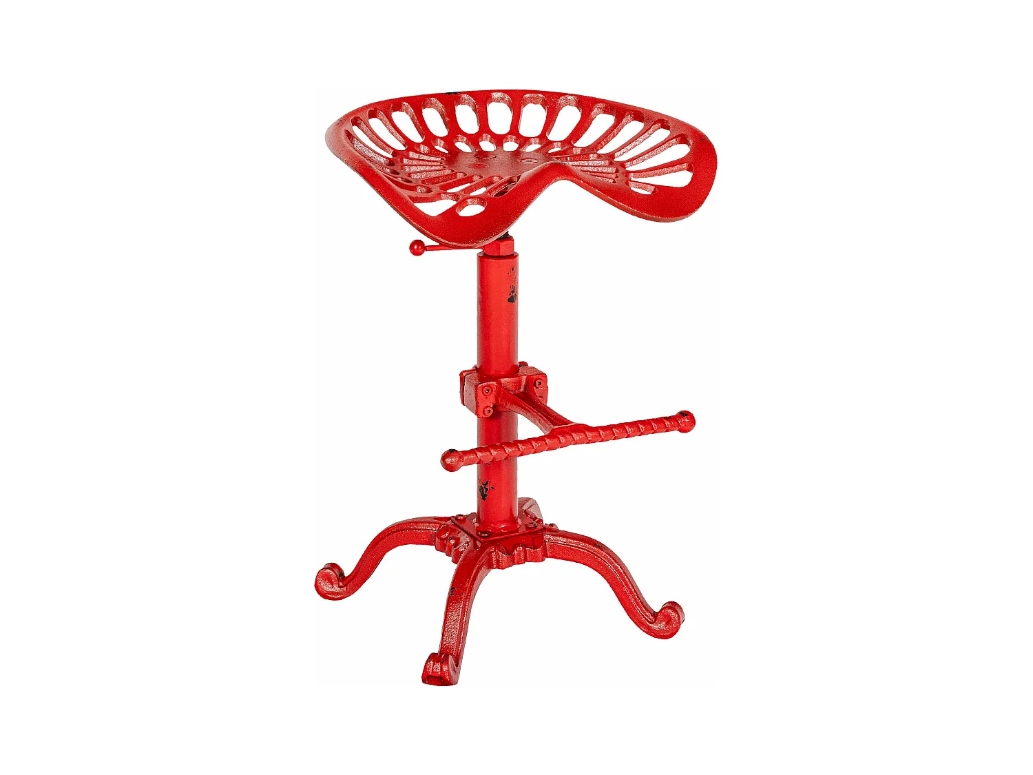 Tabouret de bar - Métal & Noir - Rouge - Butch