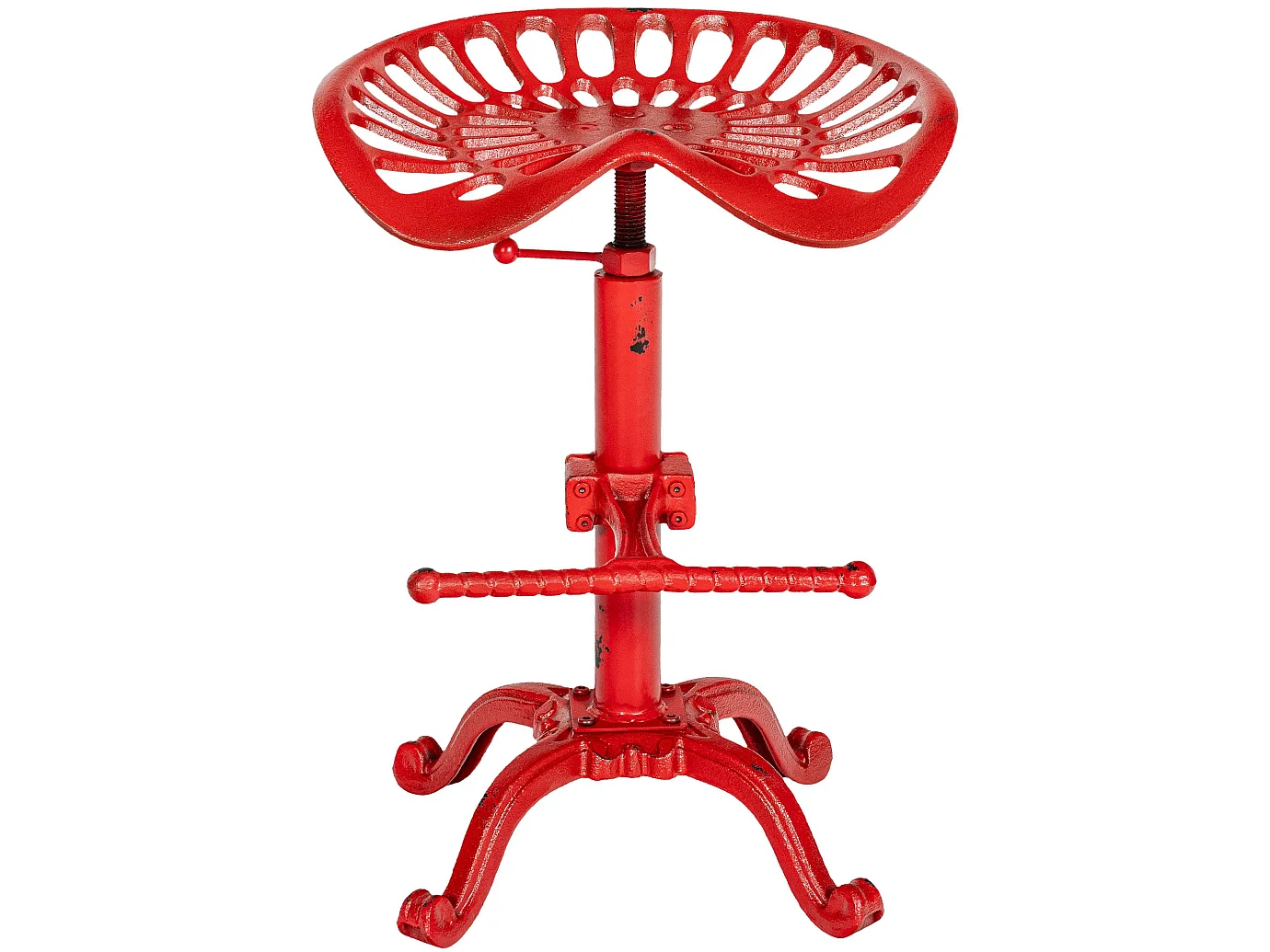Tabouret de bar - Métal & Noir - Rouge - Butch