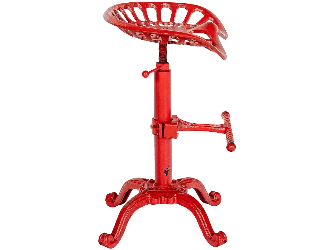 Tabouret de bar - Métal & Noir - Rouge - Butch