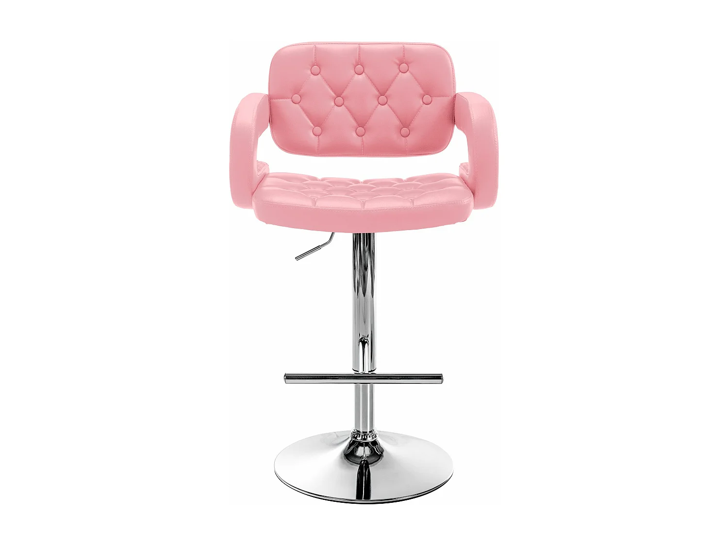 Tabouret de bar - Similicuir & Métal - Rose - Dublin