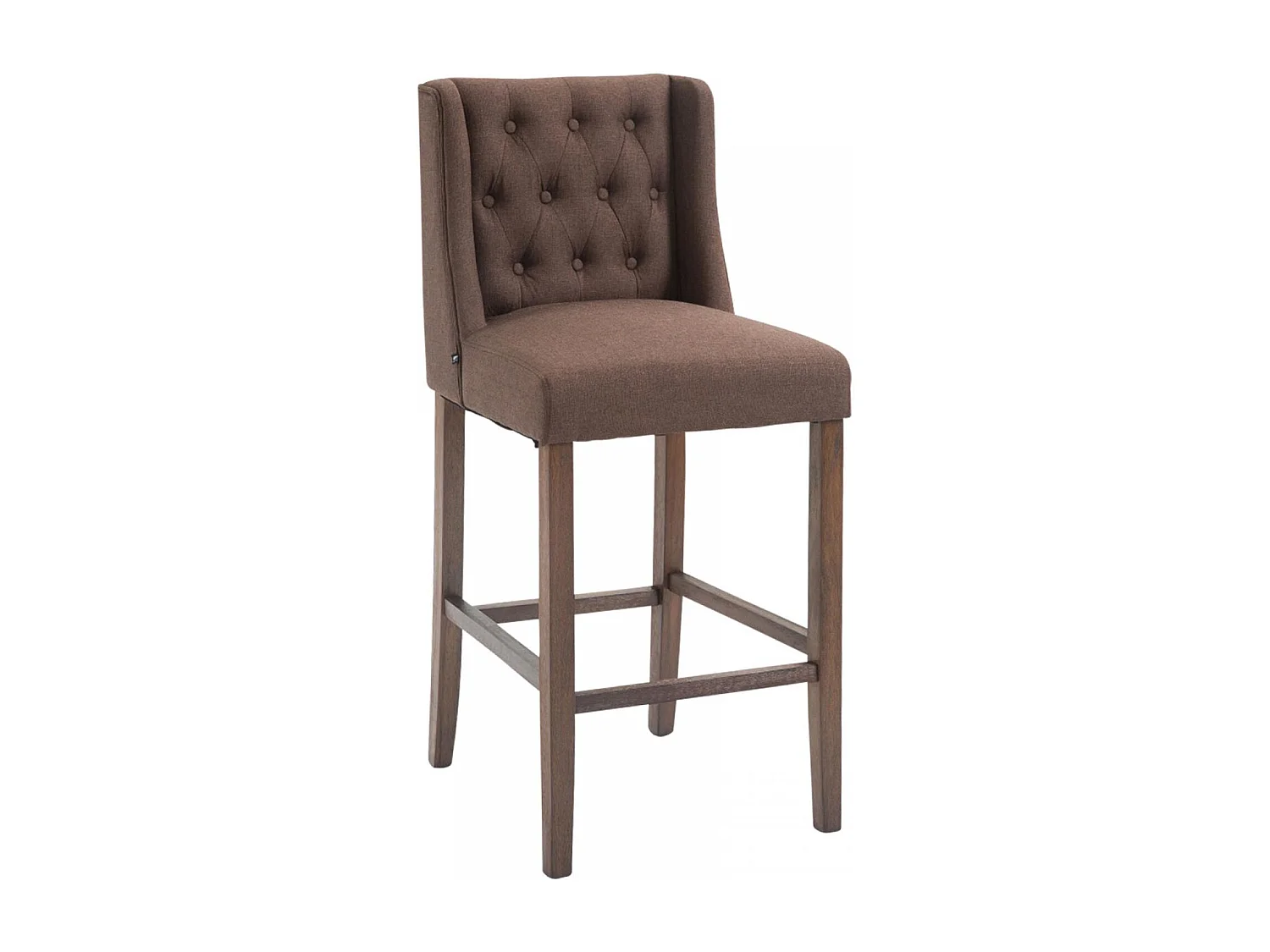 Barhocker - Stoff & Holz - braun - Cassandra