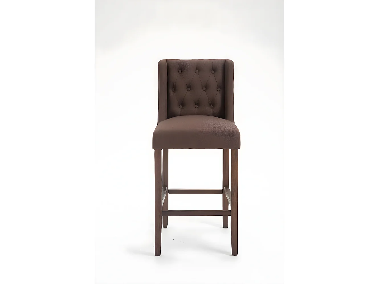 Barhocker - Stoff & Holz - braun - Cassandra