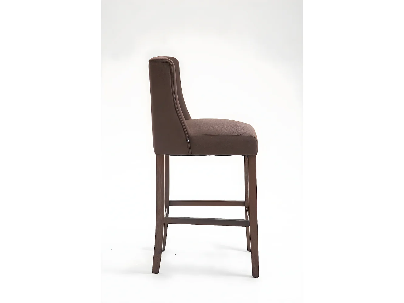 Barhocker - Stoff & Holz - braun - Cassandra