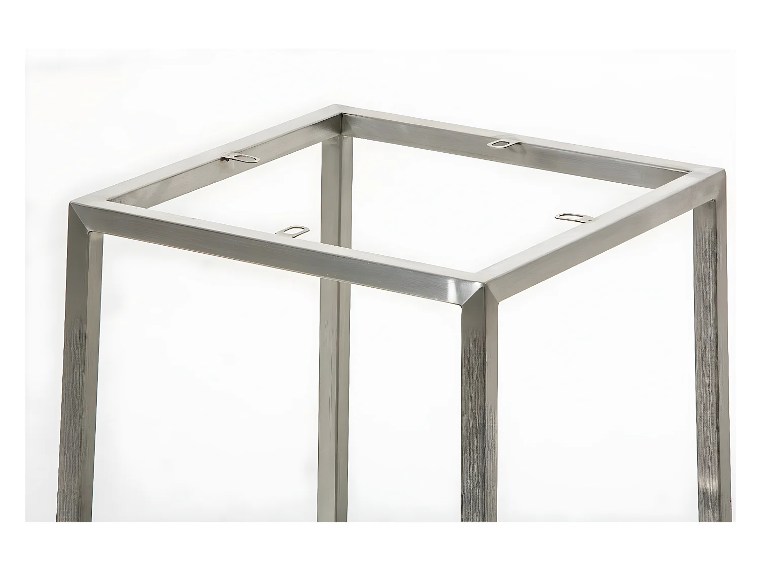 Lot de 2  Tabouret de bar - Tissu & Acier inoxydable - Gris - Montreal 80