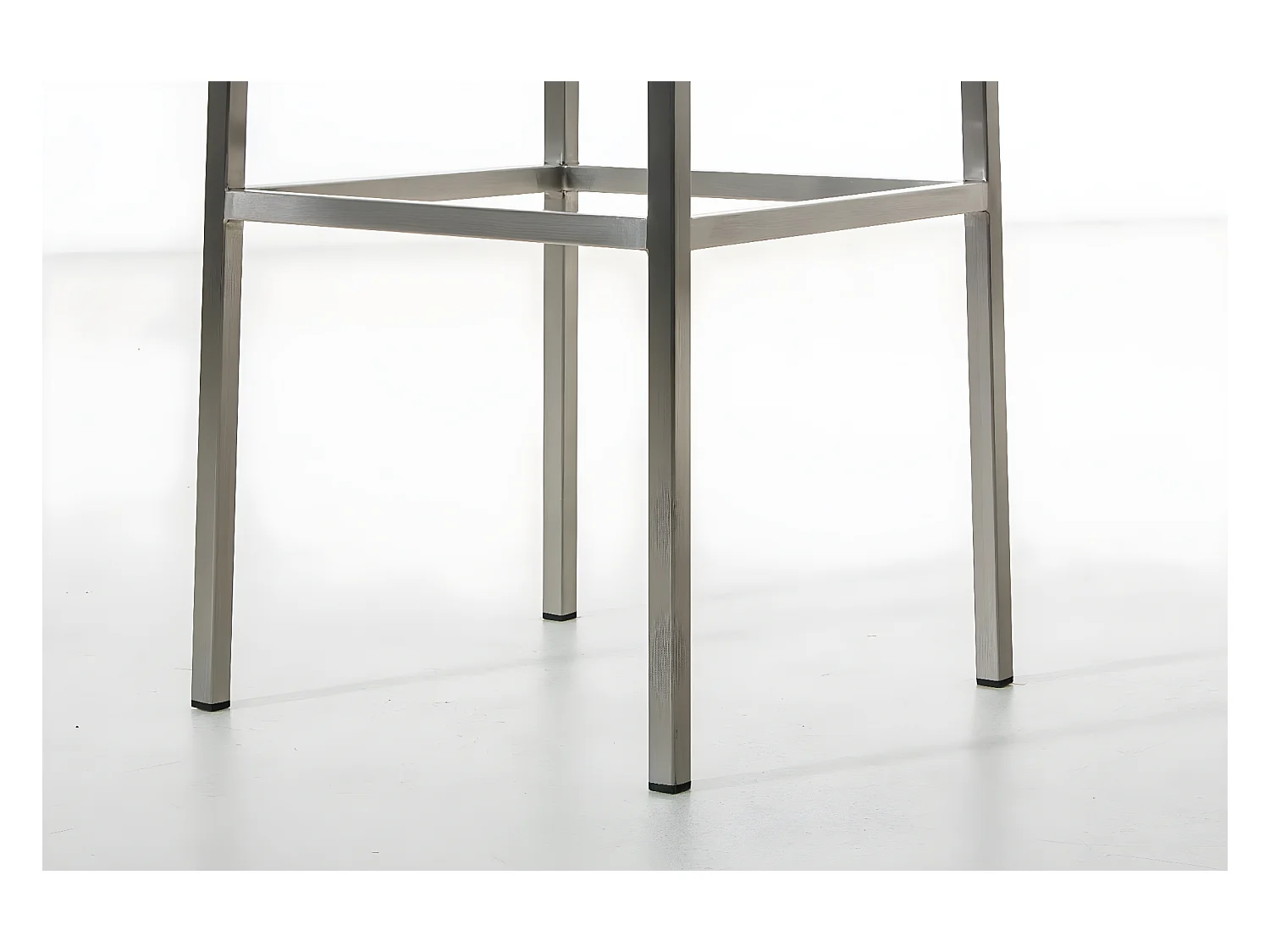 Lot de 2  Tabouret de bar - Tissu & Acier inoxydable - Gris - Montreal 80