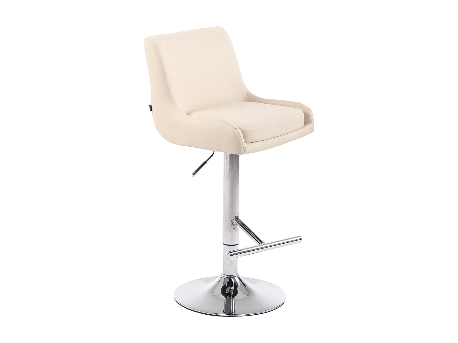 Tabouret de bar - Similicuir & Métal - Crème - Club