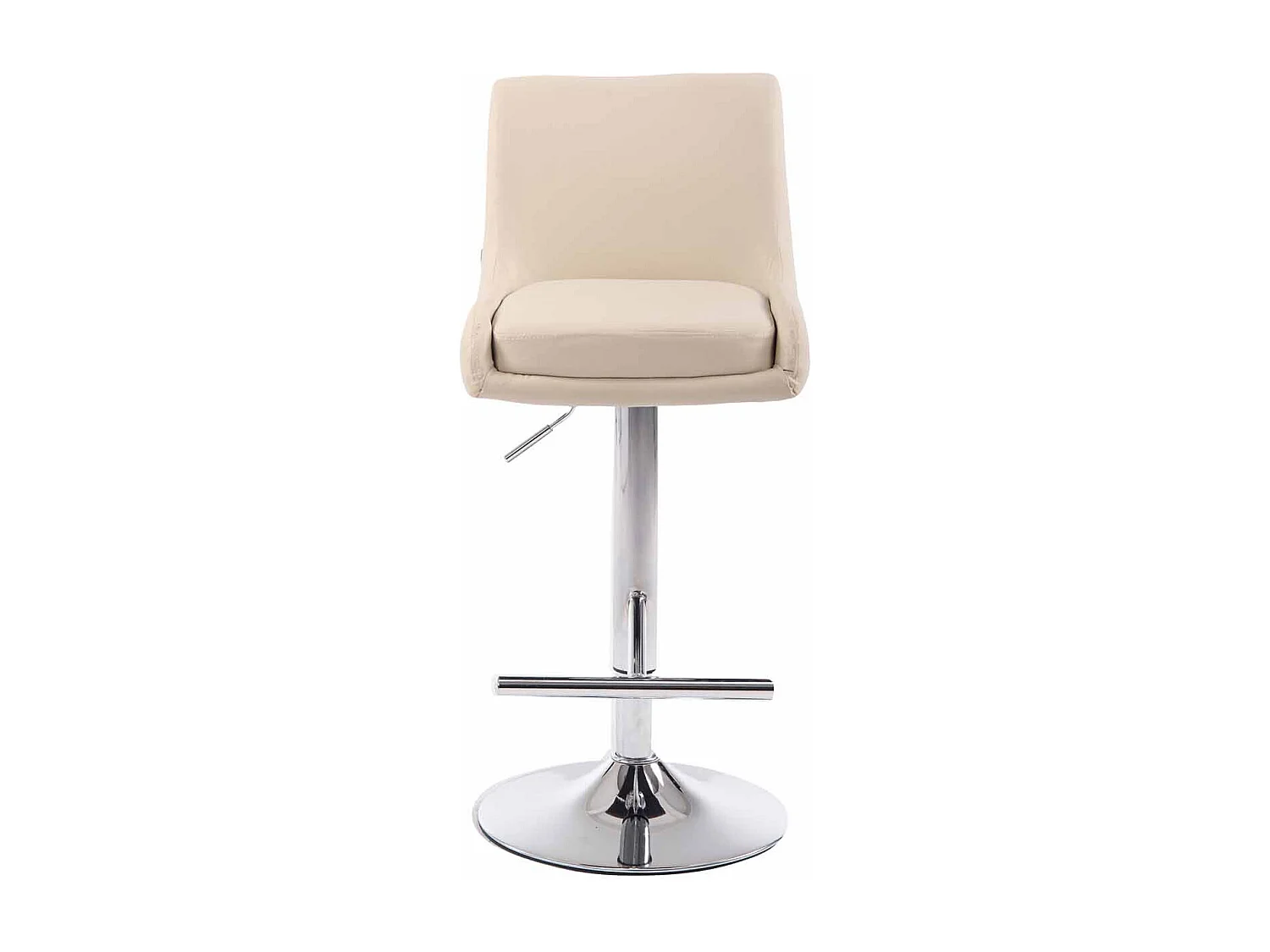 Tabouret de bar - Similicuir & Métal - Crème - Club