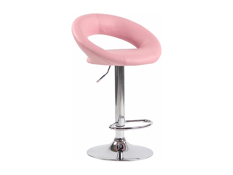 Tabouret de bar - Similicuir & Métal - Rose - Olinda