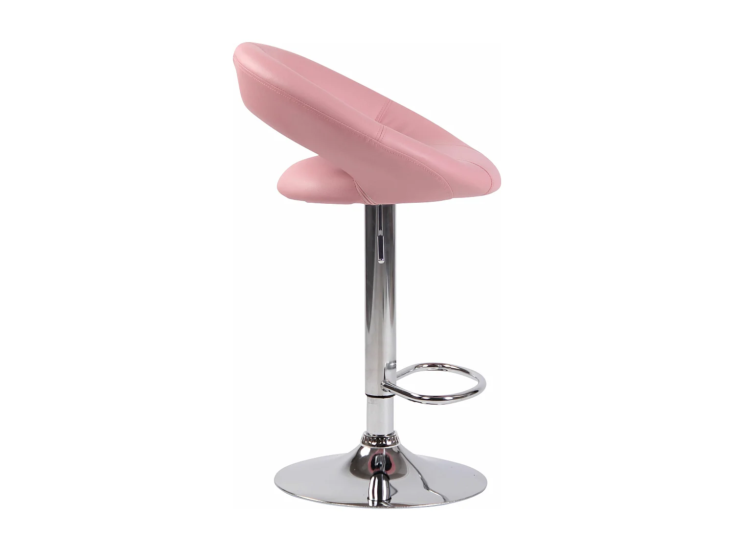 Tabouret de bar - Similicuir & Métal - Rose - Olinda