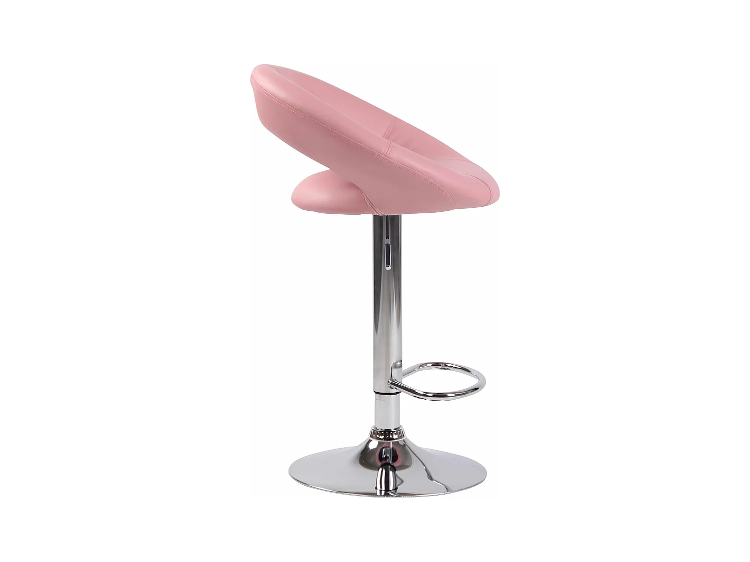Tabouret de bar - Similicuir & Métal - Rose - Olinda