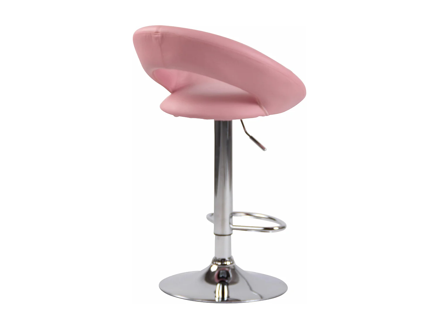Tabouret de bar - Similicuir & Métal - Rose - Olinda