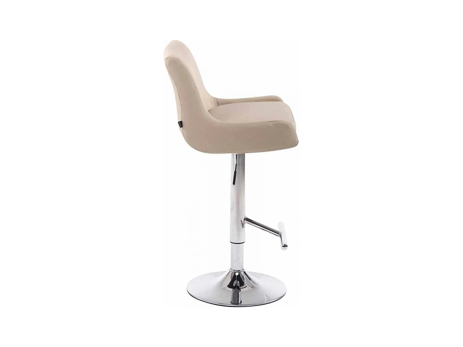 Lot de 2  Tabouret de bar - Tissu & Métal - Crème - Club