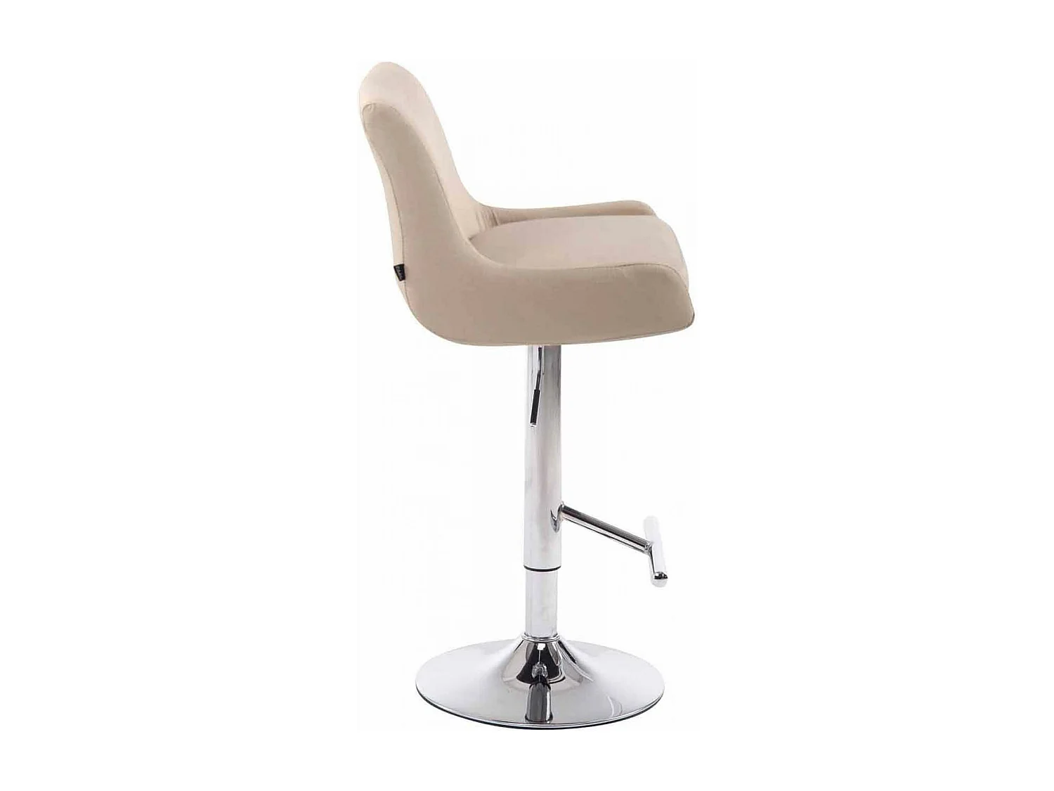 Lot de 2  Tabouret de bar - Tissu & Métal - Crème - Club