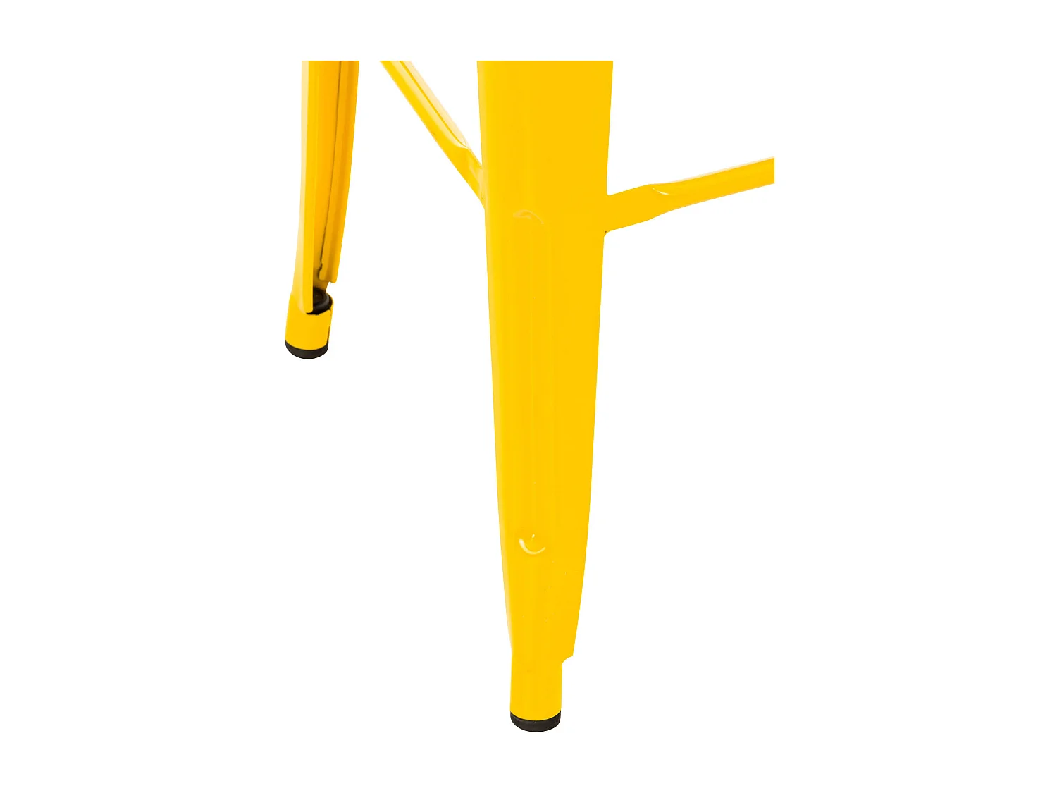 Lot de 2  Tabouret de bar - Métal & Noir - Jaune - Mason