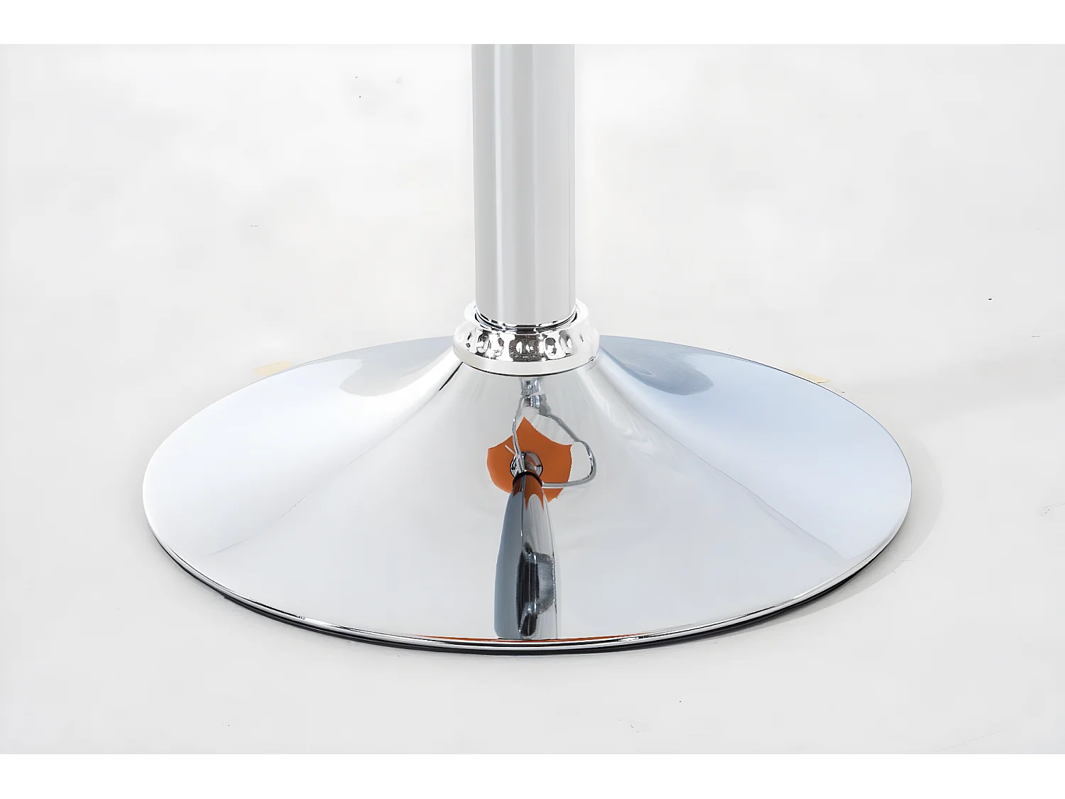 Lot de 2  Tabouret de bar - Plastique & Métal chromé - Orange - Hover