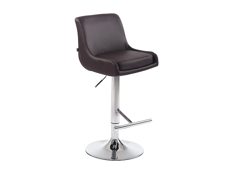 Barhocker - Kunstleder & Metall - braun - Club