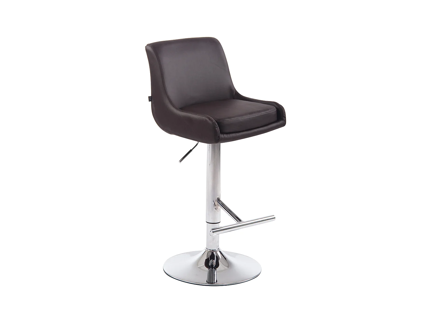 Tabouret de bar - Similicuir & Métal - Marron - Club