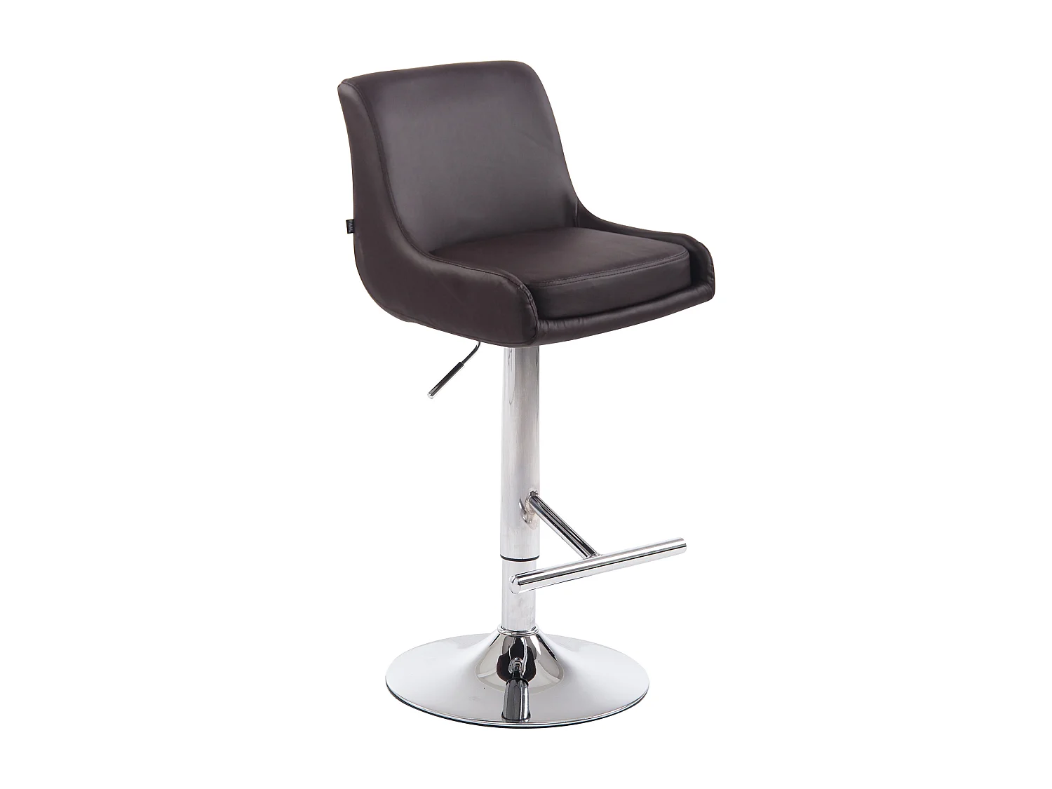 Tabouret de bar - Similicuir & Métal - Marron - Club