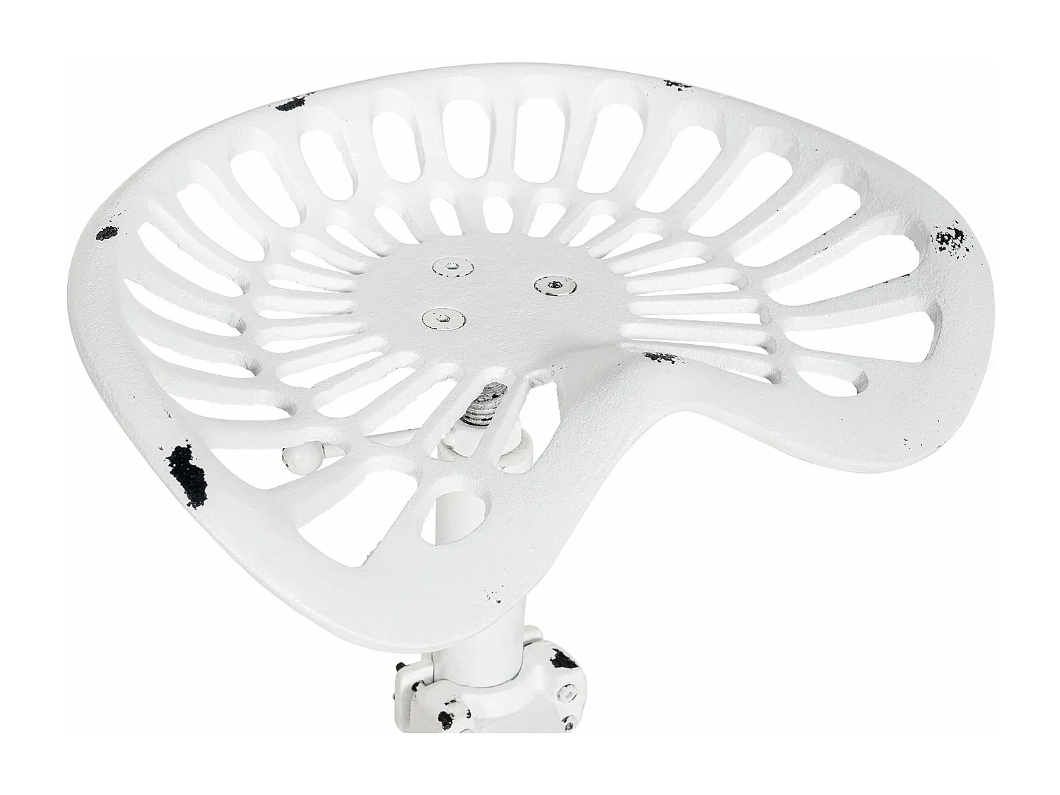 Tabouret de bar - Métal & Noir - Blanc antique - Butch