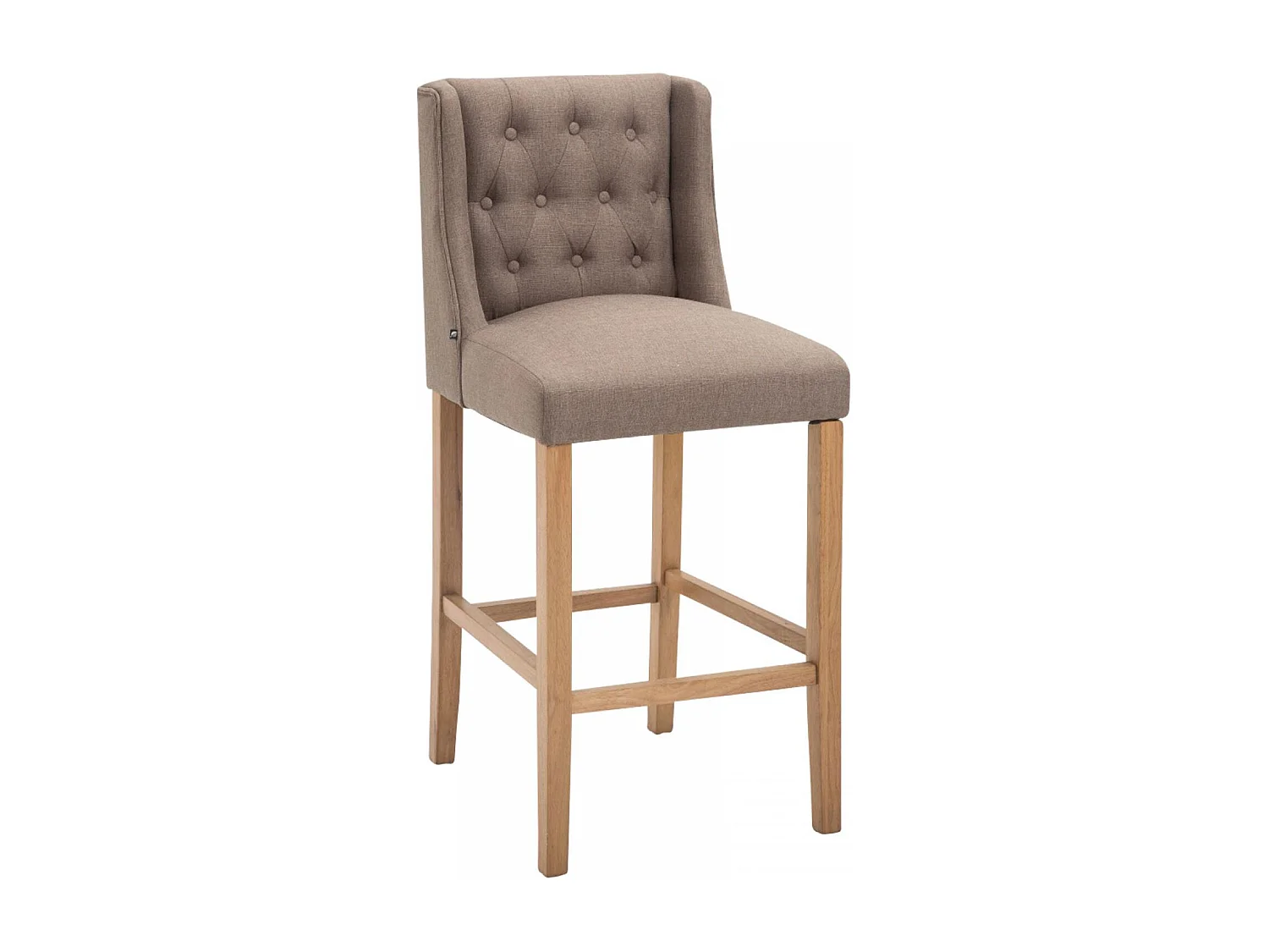Barhocker - Stoff & Holz - taupe - Cassandra