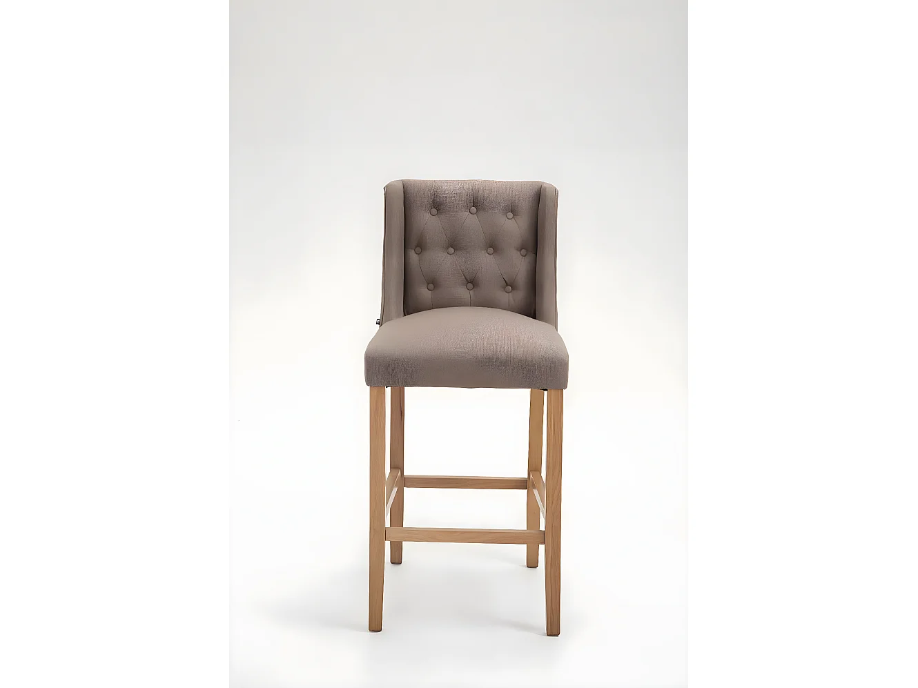 Barhocker - Stoff & Holz - taupe - Cassandra
