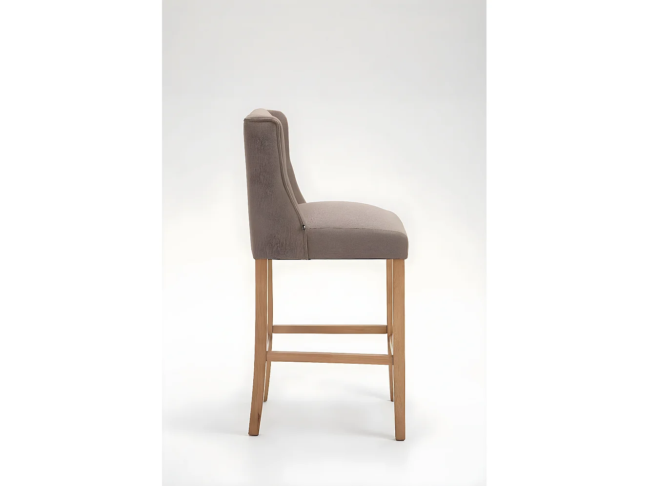Barhocker - Stoff & Holz - taupe - Cassandra
