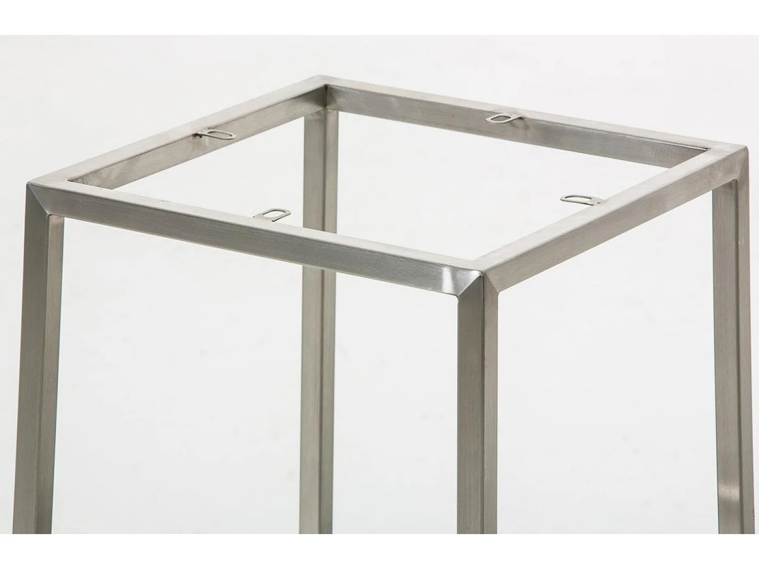 Lot de 2  Tabouret de bar - Tissu & Acier inoxydable - Gris - Montreal 85