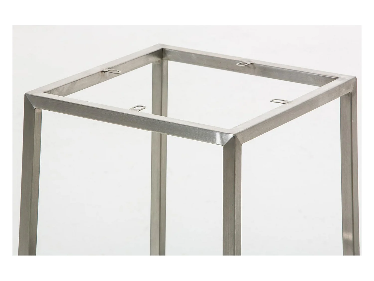 Lot de 2  Tabouret de bar - Tissu & Acier inoxydable - Gris - Montreal 85