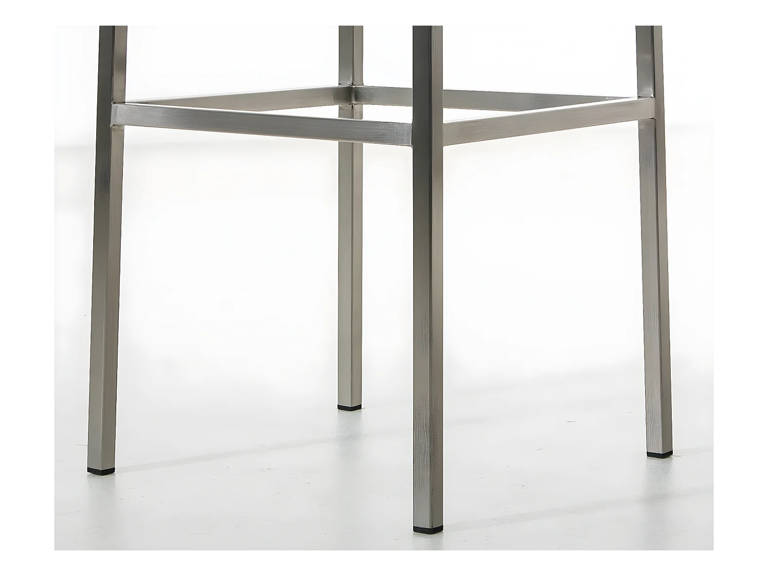 Lot de 2  Tabouret de bar - Tissu & Acier inoxydable - Gris - Montreal 85