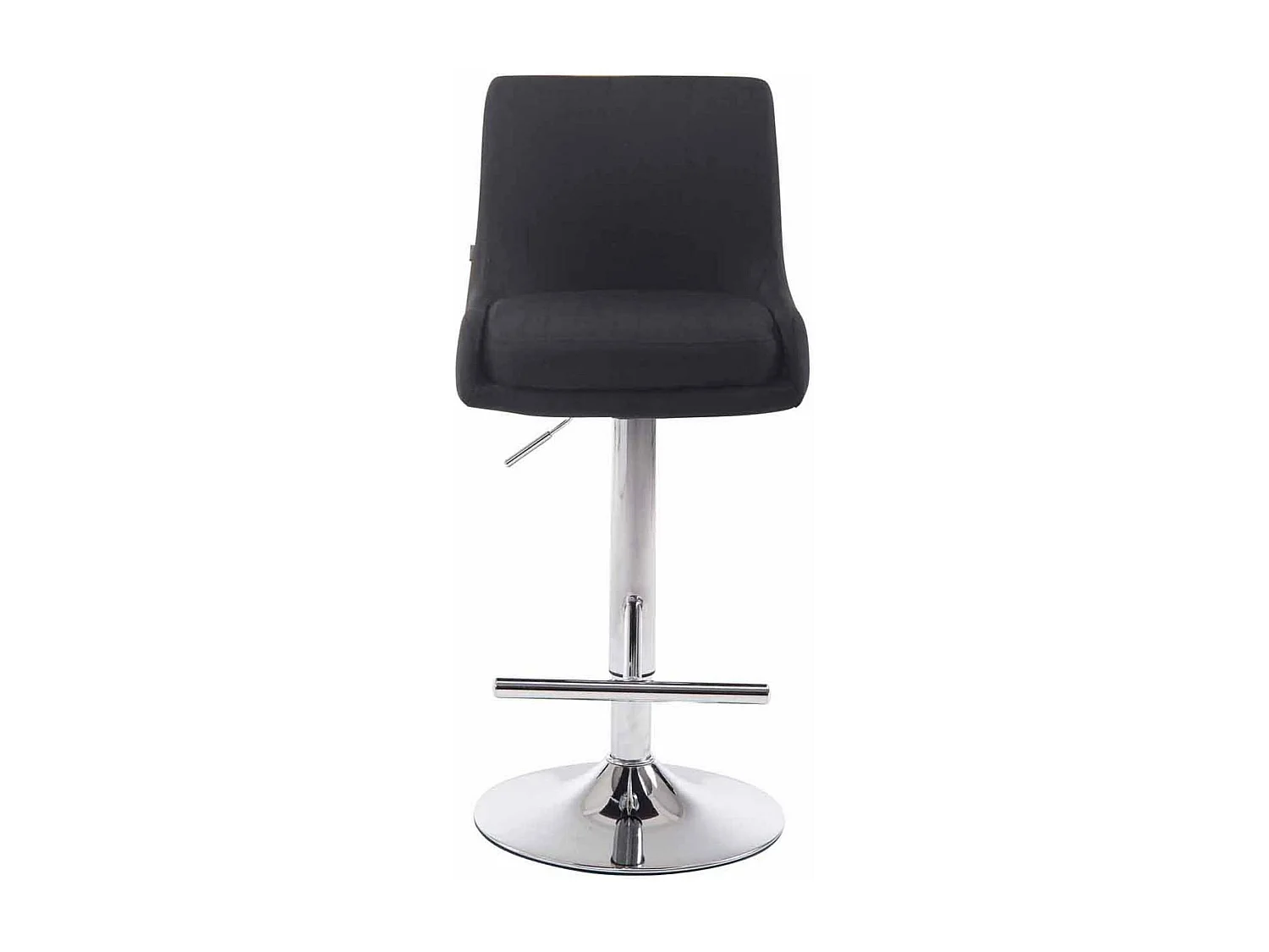 Lot de 2  Tabouret de bar - Tissu & Métal - Noir - Club
