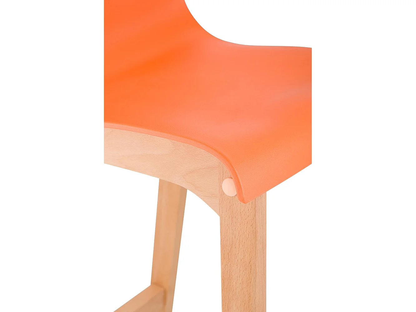 Barkruk - Hout & natura - oranje - Hover