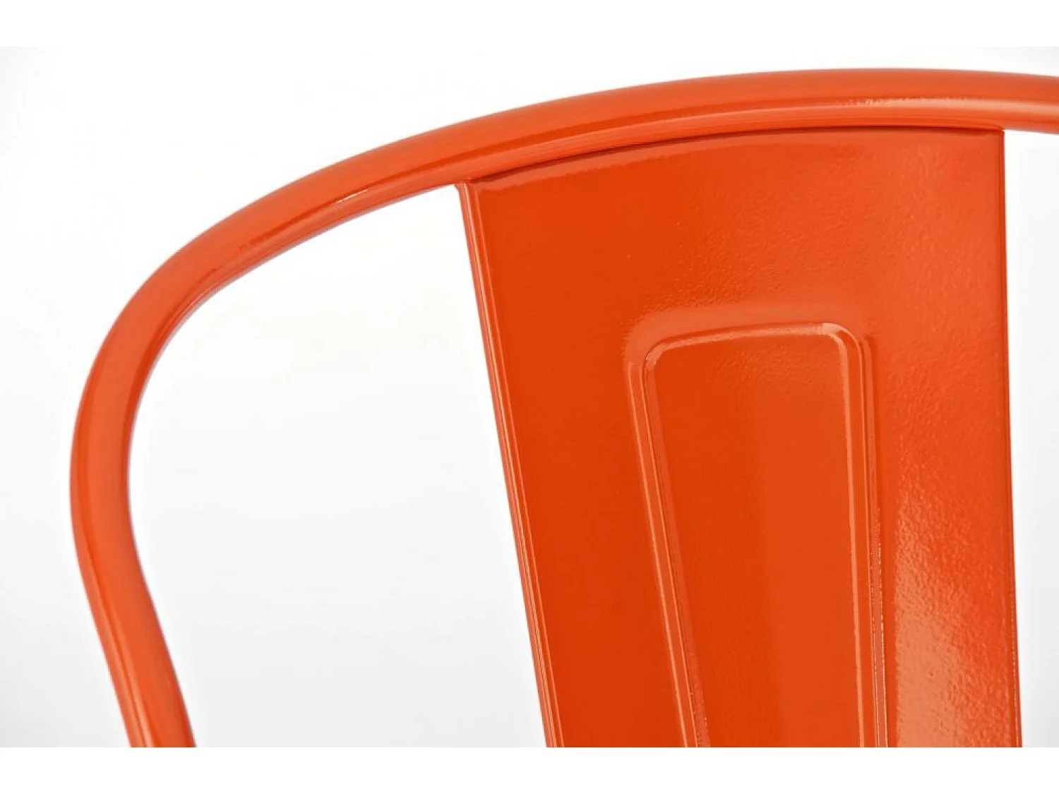 Lot de 2  Tabouret de bar - Métal & Métal - Orange - Aiden